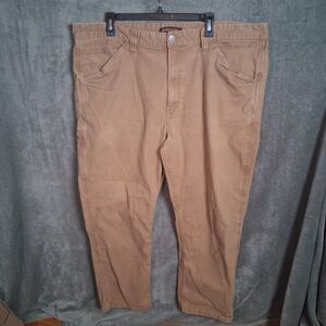Ridgecut Toughwear Straight Fit Canvas Work Pants Men's 44x30 Tan Utility